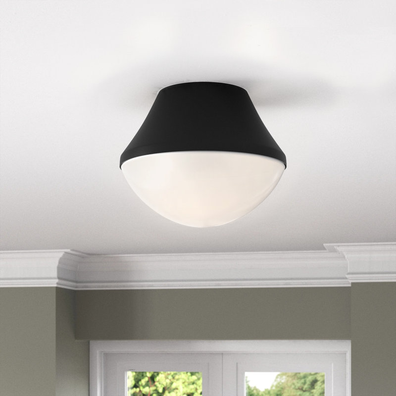 Carsyn Glass Flush Mount, Black