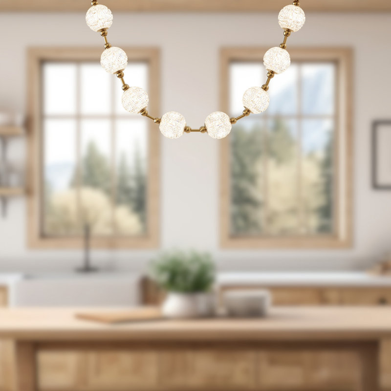 Marni 8 - Light Pendant, Natural Brass