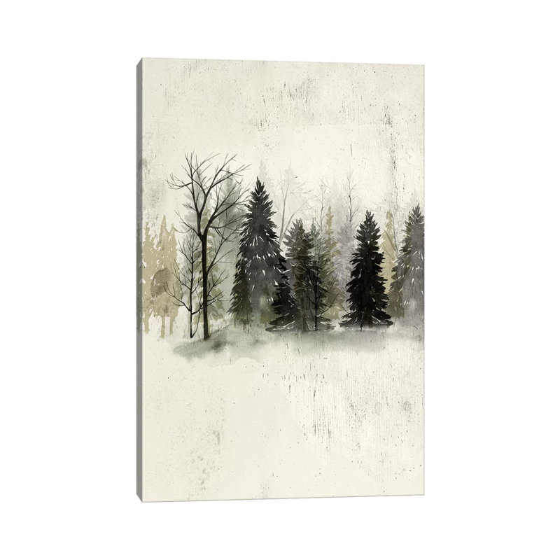«Textured Treeline II» par Grace Popp, reproduction d'art sur toile tendue, H 18 po x l 12 po x 1,5 po