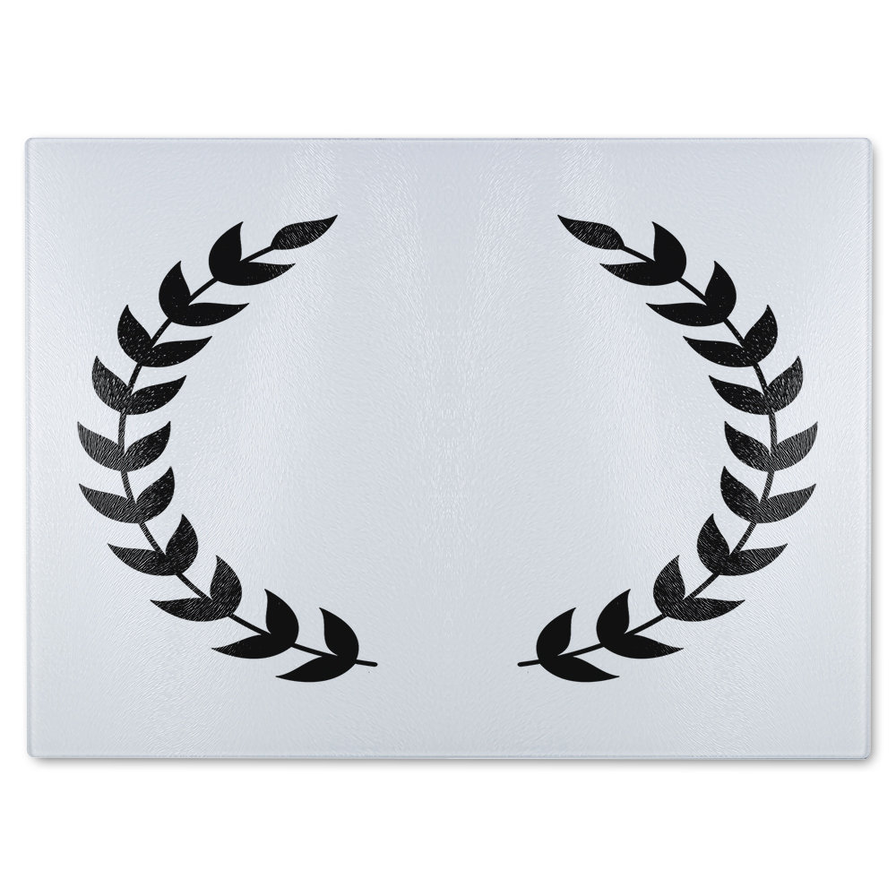Olive Branches Glass Chopping Board