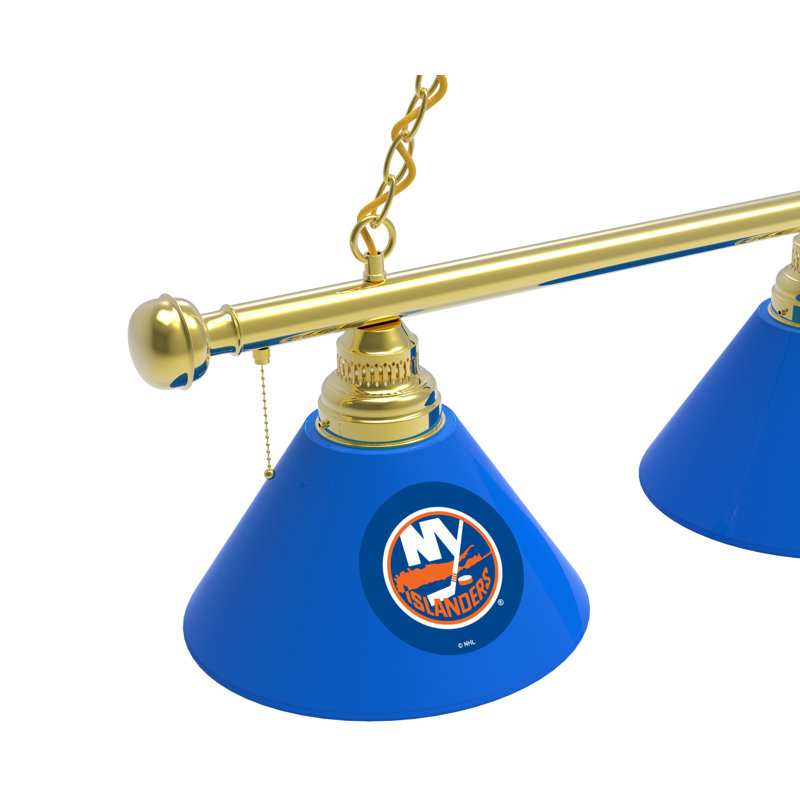 Luminaire suspendu 3 lumières NHL, New York Islanders, Laiton