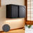 Modern Fluted Sliding Door Bathroom Wall Cabinet With Faux Marble Top, Adjustable Shelf And Curved Design Wall Mounted Storage Organizer-2104680500