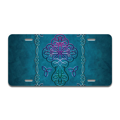 Celtic Cross Aluminum Plate Frame