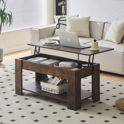 Lorayn Lift Top Four Leg Coffee Table with Storage