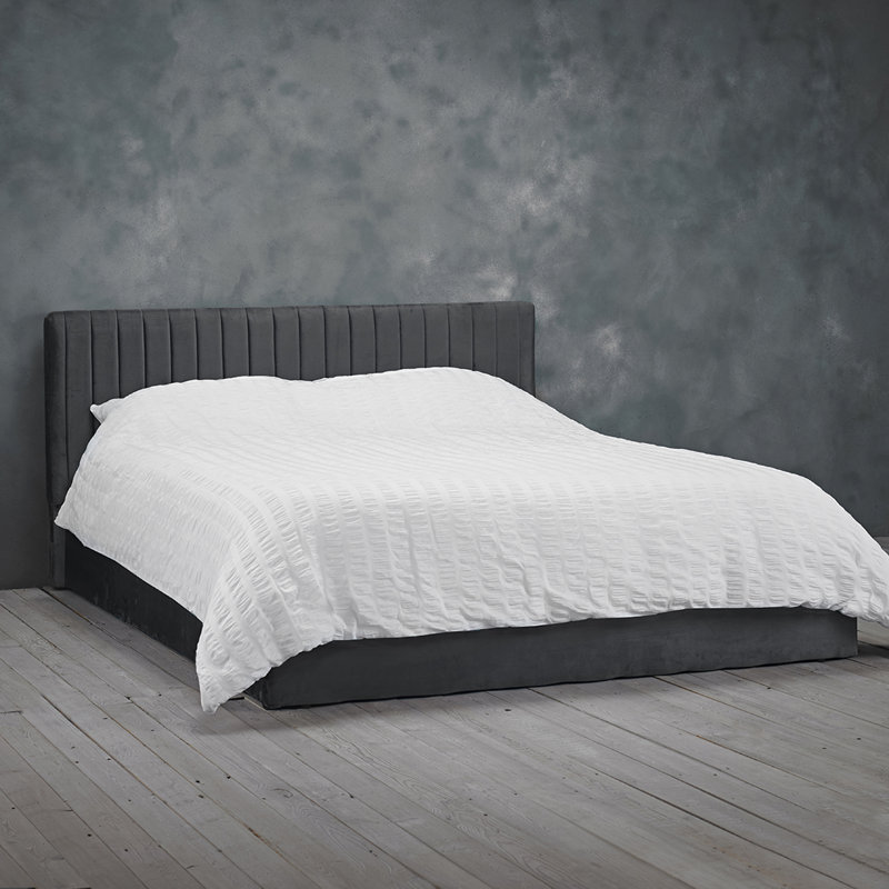 Berlin Upholstered Ottoman Storage Bed, Grey, Double (4'6)