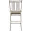 Chaises de salle à manger antiques blanches et brunes cendrées, 2 pièces, bois massif, dossier à lattes, glamour rustique pour comptoir Regal