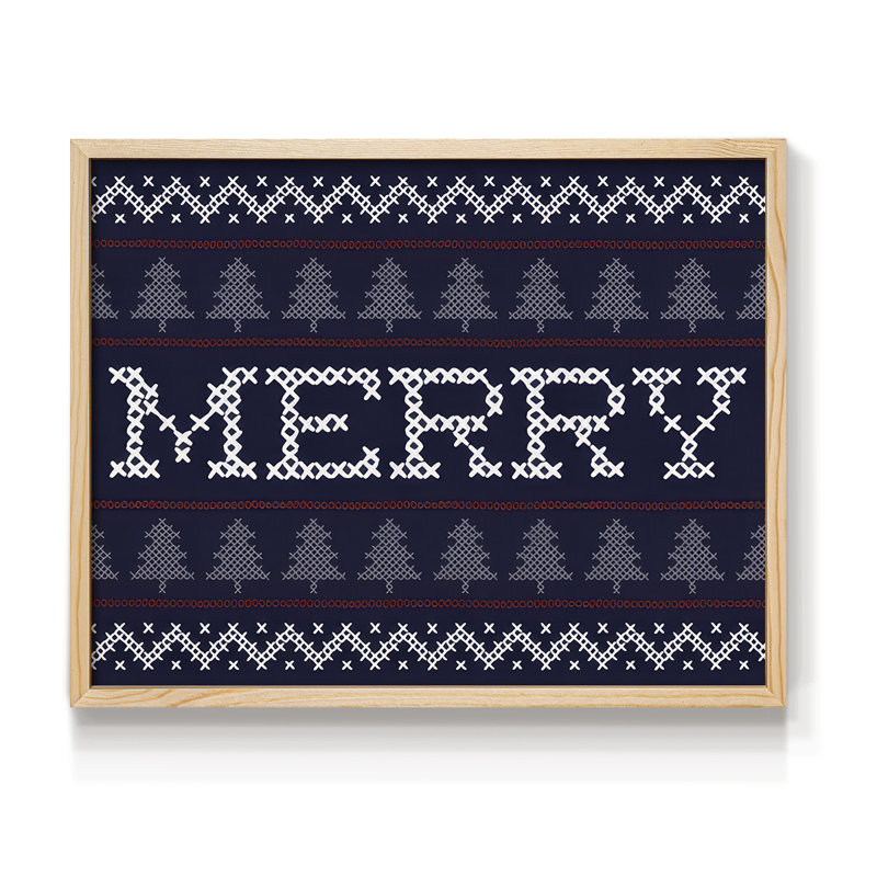 Pull Merry - imprimé encadré - réversible, Naturel, H 8 po x l 10 po