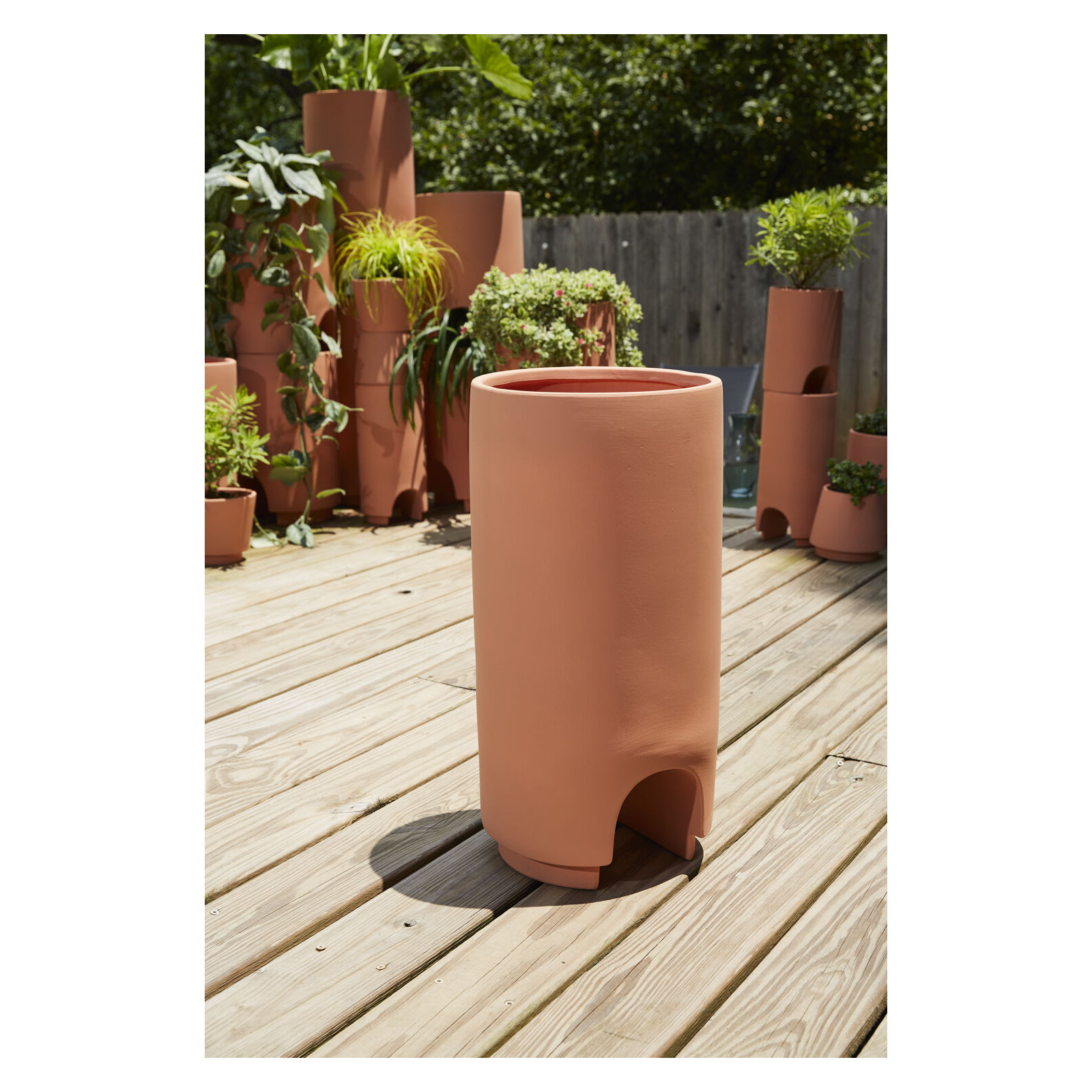 Nassau Stacking Planter - Large Cylinder, 22.5" H x 11" W x 11" D
