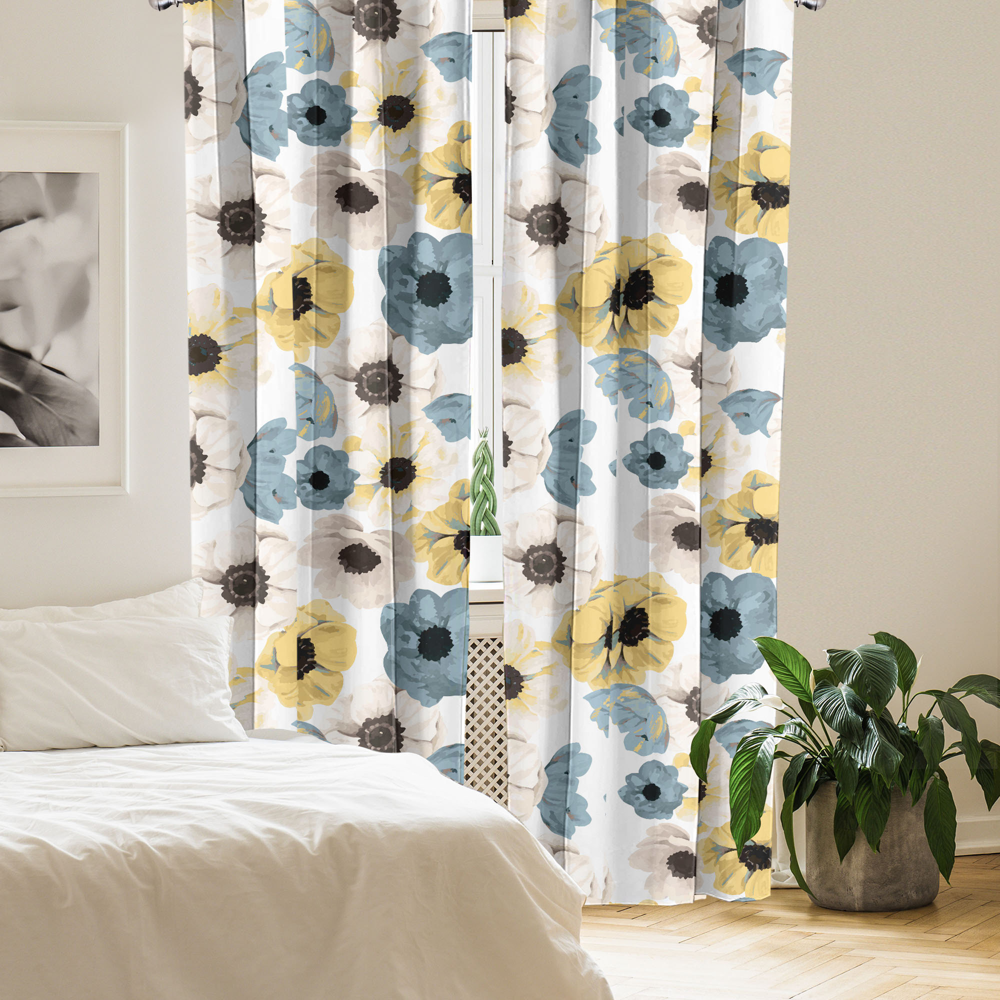 East Urban Home Katica East Urban Home Garden Scene Curtains Watercolor ...