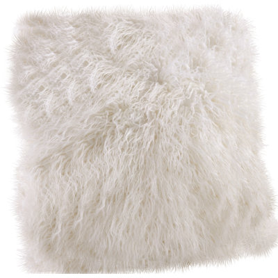 Faux Mongolian Collection Faux Fur Throw Pillow
