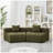 Chenille Curved Sectional Sofa - Modular Semi-Circular Couch with Piano Key Design-1021763546