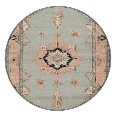 Tapis gris Afyon lavable à la machine
