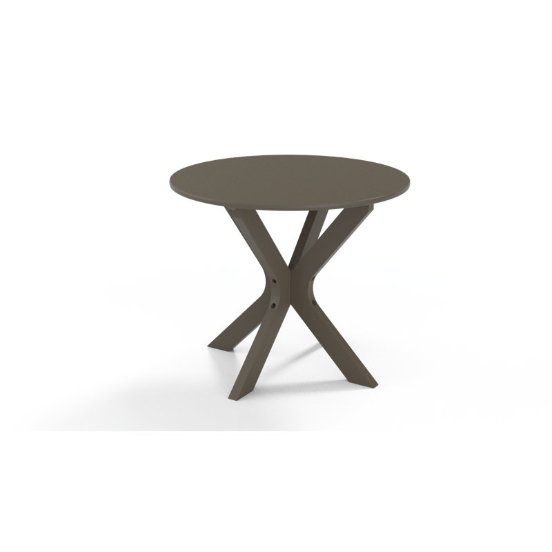 Table d'appoint en plastique Wexler, Bois de plage