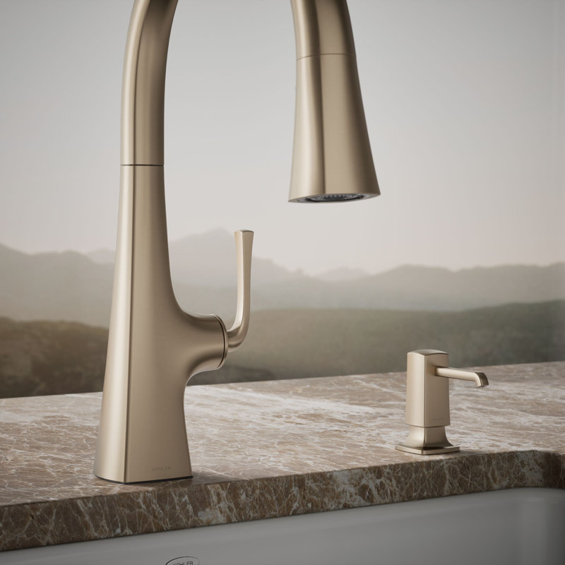 Graze Soap/Lotion Dispenser, Vibrant Brushed Bronze