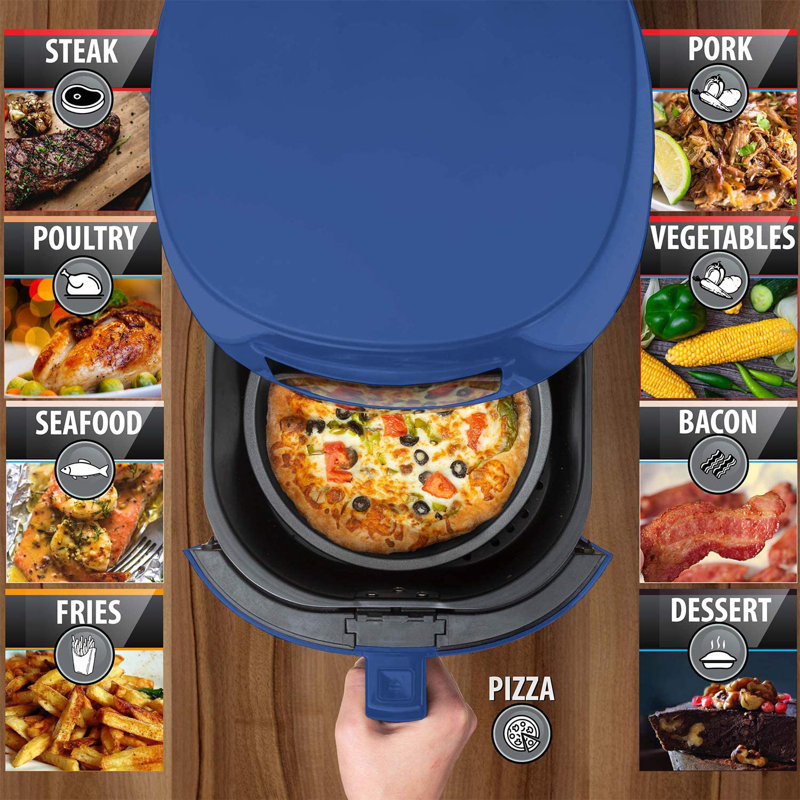 Deco Chef 5.8 Qt Blue Digital Electric Air Fryer
