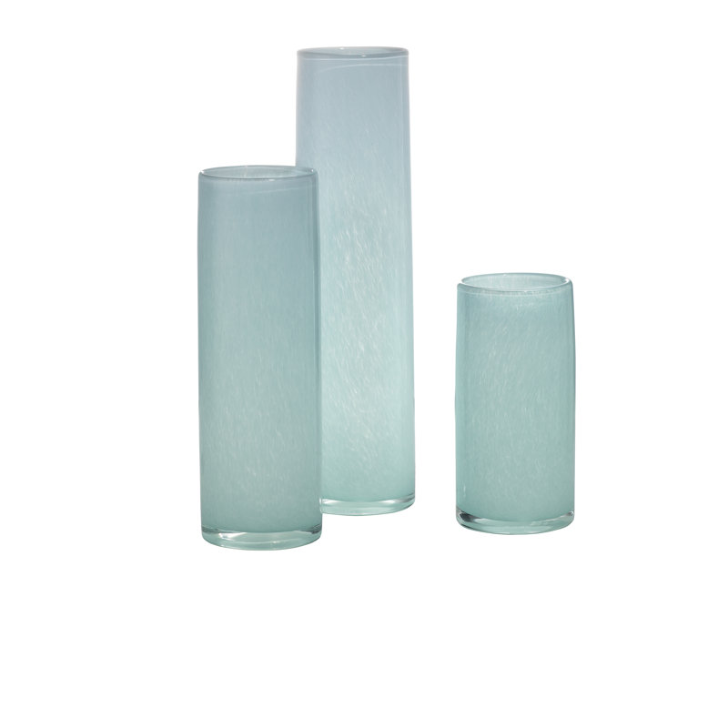 Handmade Glass Table Vase, Sky Blue