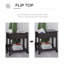 Table basse Table d'appoint de salon Table d'appoint étroite avec tablette de rangement à plateau rabattable