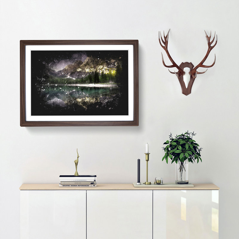 Mountain Beauty - Picture Frame Graphic Art Print, Walnut Framed, 45cm H x 63cm W x 2cm D