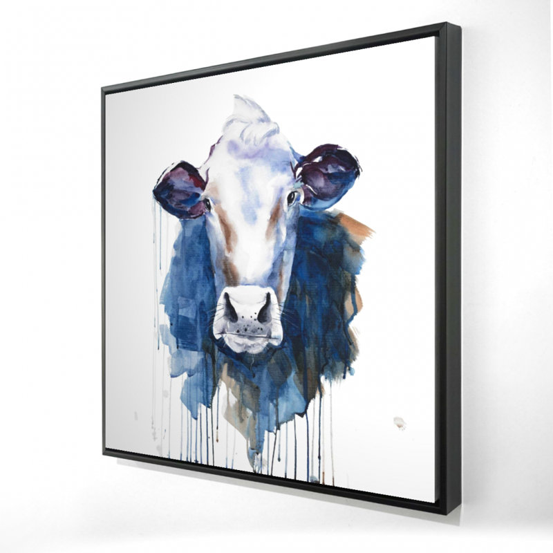 «Vache aquarelle», H 24 po x l 24 po