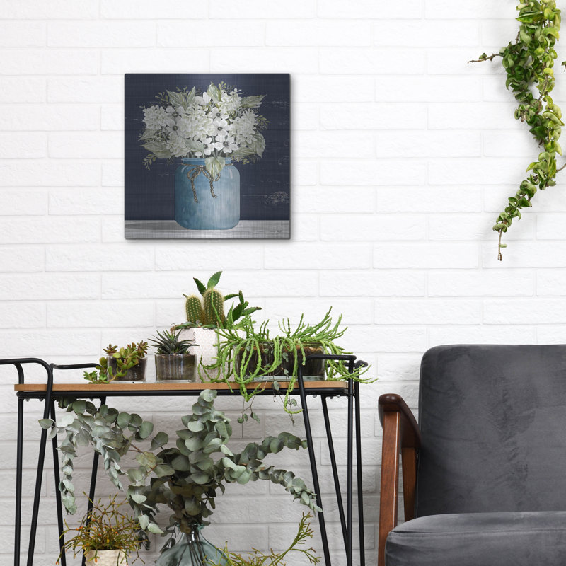 "Fleurs blanches I" par Cindy Jacobs, H 12 po x l 12 po