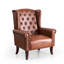 Fauteuil à oreilles 31,5 po en similicuir-675873095