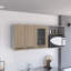 Armoire murale, double porte, armoire en verre, support en pin clair