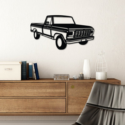 Stylish Decorative Metal Wall Accessory, Black, 23.6 x 13.0 inches | 100% Metal Construction, Thickness: 0.06 inches | Lightweight at 1.5 lbs, Perfect for Home Decor & Modern Aesthetics, Durable and Elegant Design