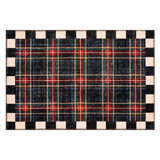 Stewart Tartan Black Washable Rug