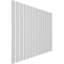 Ensemble de panneaux muraux réglables en PVC H 47 po x T 1/2 po avec lattes l 3 po, non fini (contient 15 lattes)-1432369729