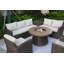 Ensemble de conversation en osier / rotin pour 8 personnes avec coussins Areefa-350040335