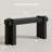 Modern Entryway Console Table, Geometric Minimalism Entrance Sofa Table, 70.9-Inch, for Entryway, Hallway, Living Room, Black-954249505