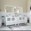  Ensemble de meuble-lavabo double encadré 96 "avec miroir-27042782