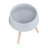 S/2 11/15" TERRAZZO PLANTER W/ WOOD LEGS,  GRAY