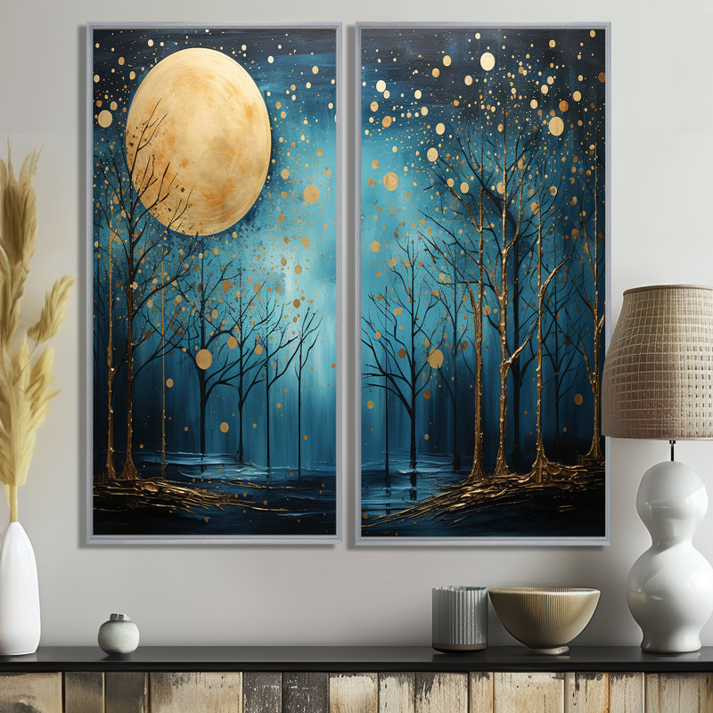 Impressions sur toile azur, H 32 po x l 32 po, Impression encadrée flottante, Argent argent