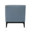 Fauteuil d'appoint bleu en cuir fleur avec structure en bois massif et coussin en mousse haute densité-134651195