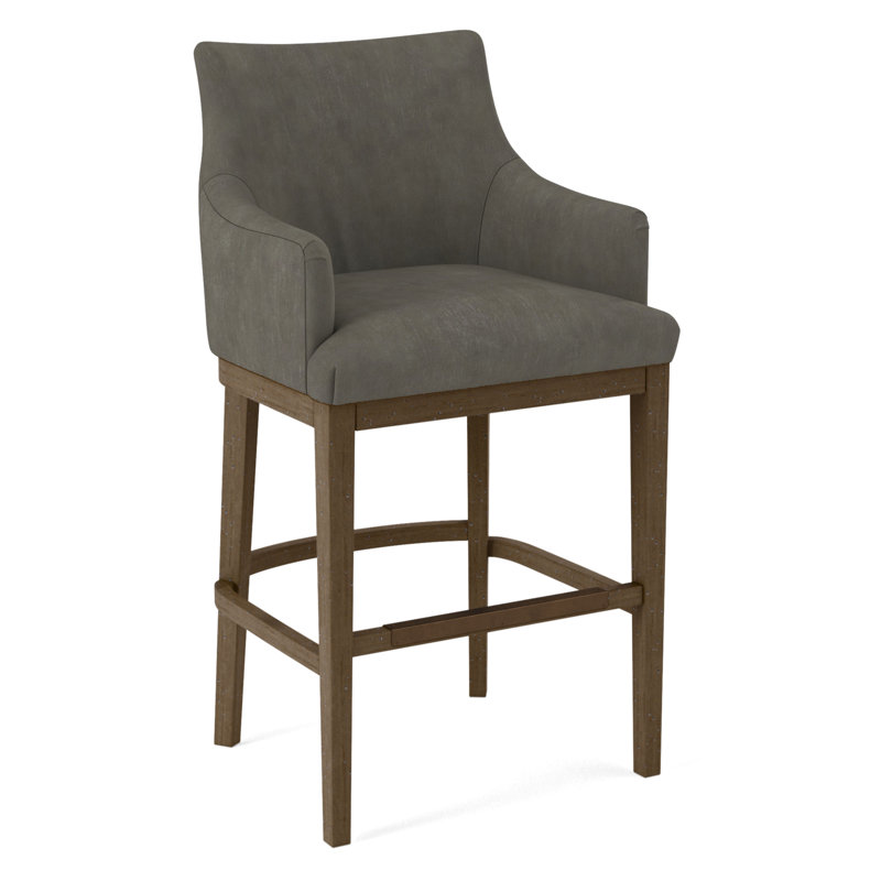 Upholstered Stool, Applause Porpoise, Black