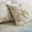 Ensemble de couette brodée surdimensionnée en coton 6 pièces, bleu/vert, format Queen