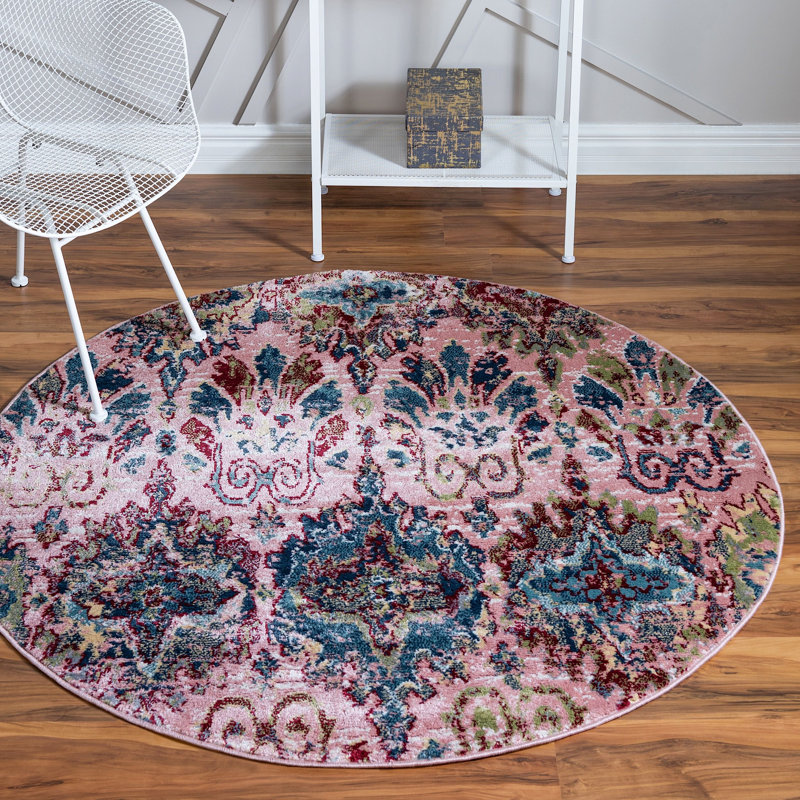Endel Abstract Indoor Rug, Round 5'