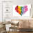 Rainbow Floral Heart Canvas Print-1850301996