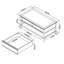 Izzie Four Leg Coffee Table with Storage-35370064-35370065