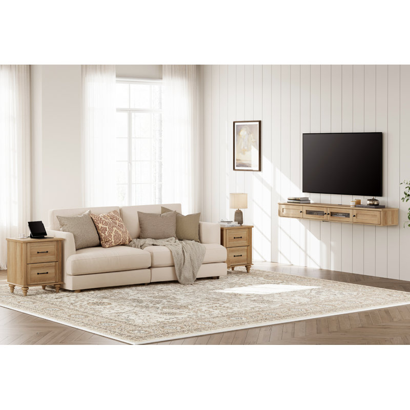  Ensemble de salon avec meuble télé et table de bout