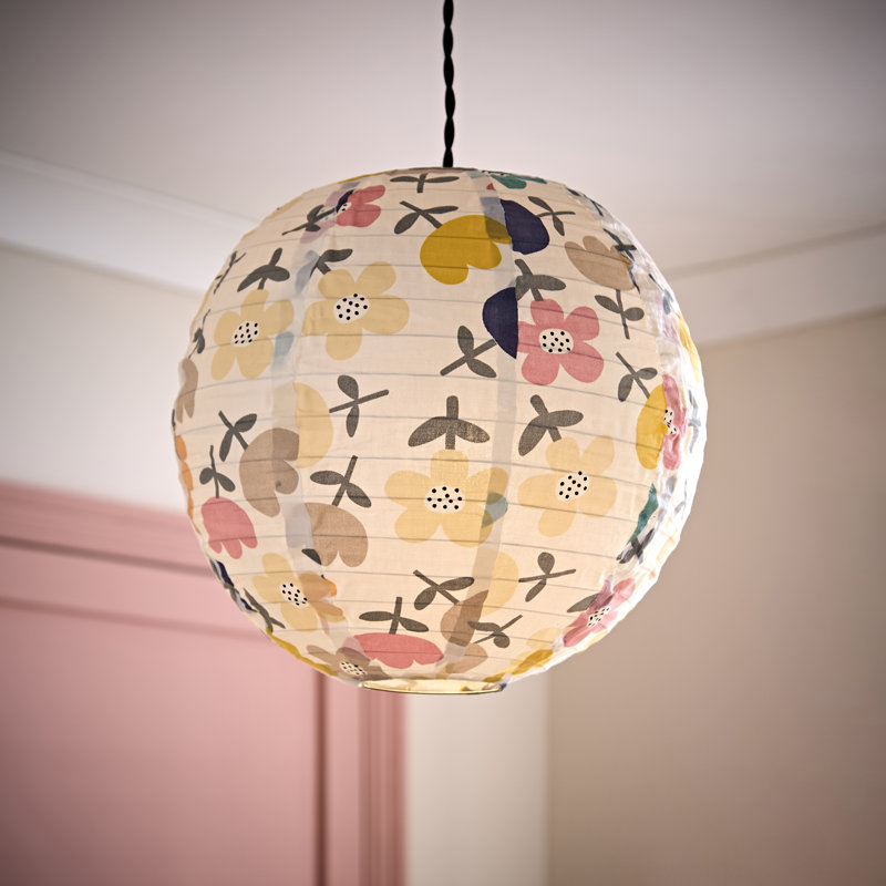 30 cm H Globe Fabric Pendant Shade ( Slip-On ) in Cream