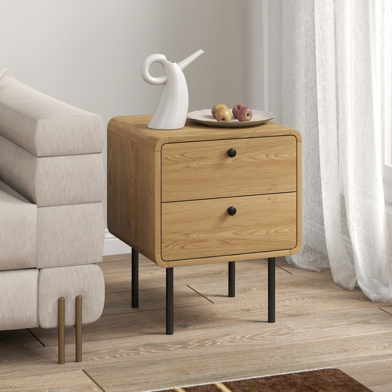 40cm W Manufactured Wood Bedside Table