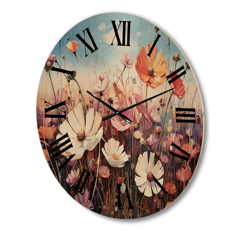 Horloge murale florale Wildlowers, Moyenne