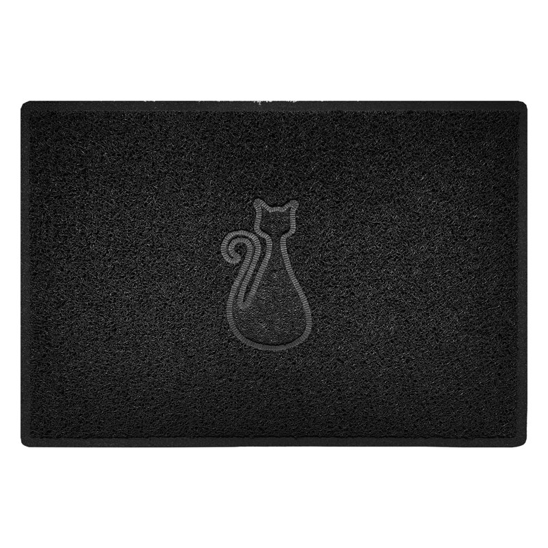 Non-Slip Indoor / Outdoor Doormat, 1.2cm H x 60cm W x 90cm L, Black
