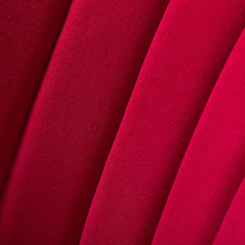 Fauteuil d'appoint à oreilles Axia, Velours rouge