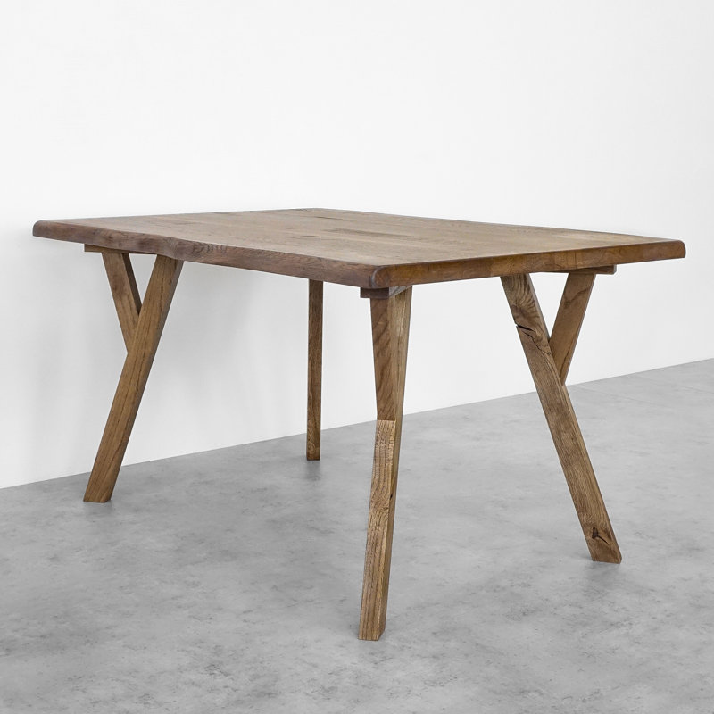 Lexi Oak Solid Wood Dining Table, H75cm x L180cm x W80cm