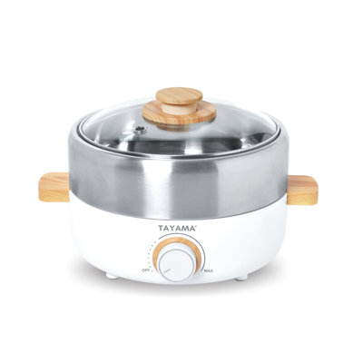 Tayama Aluminium and Stainless Steel Non Stick Electric Skillet Sandwich Maker & Panini Press with Glass Lid