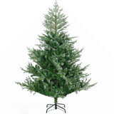 Ft Artificial Christmas Tree Holiday Décor With  Branches, Auto Open, Steel Base, Wide Shape, Easy-To-Shape Branches