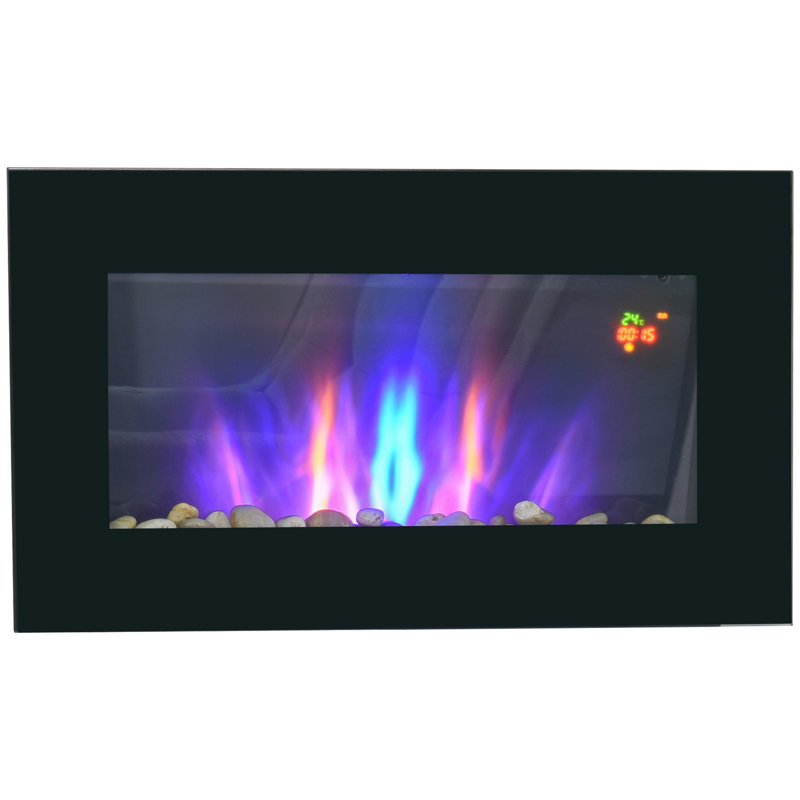 Jaycee Wall Mounted Electric Fire, 40cm H x 72.5cm W x 11.5cm D